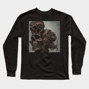 Dead Demon Skull Long Sleeve T-Shirt